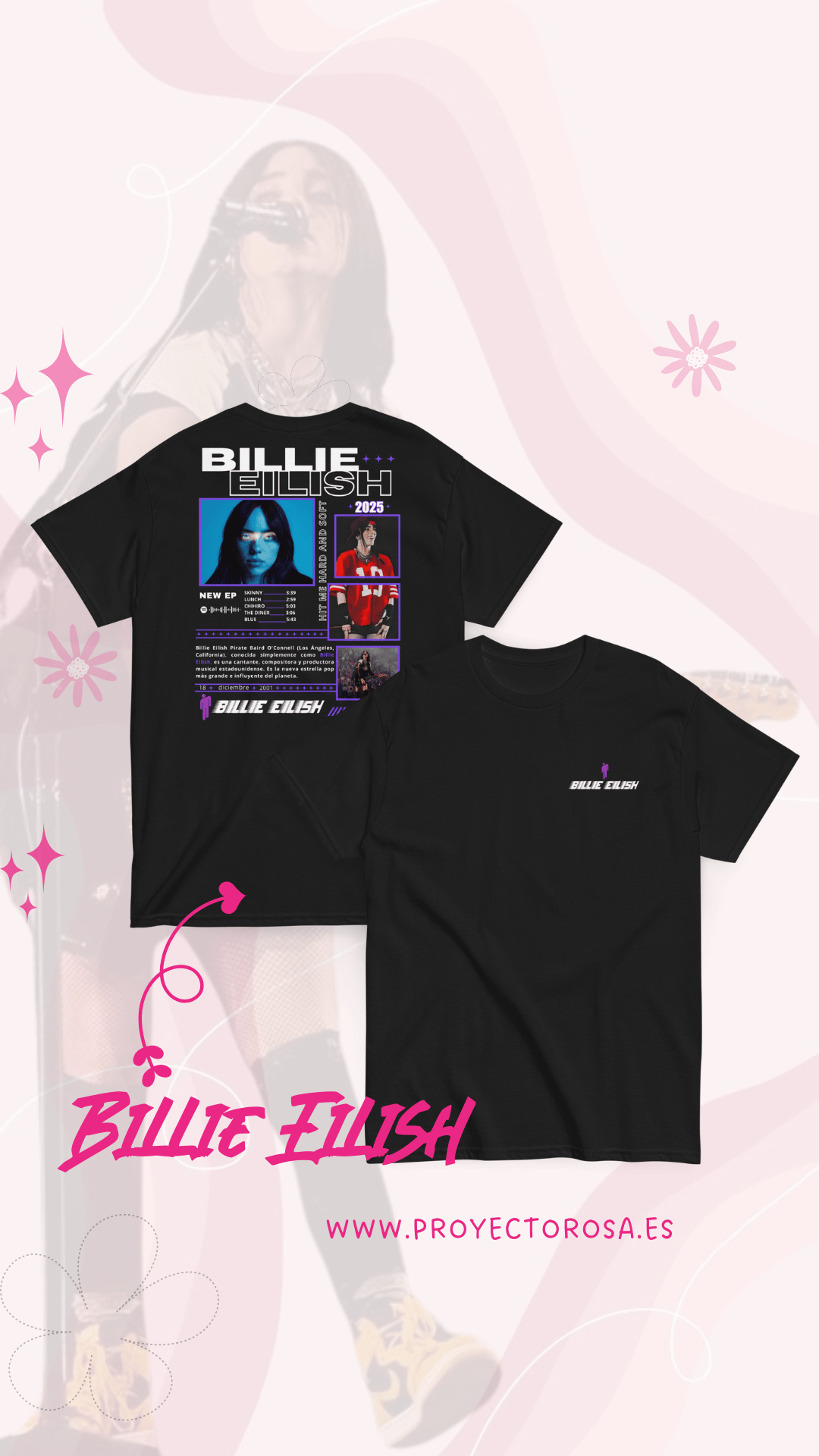 BILLIE EILISH | escoge entre camiseta ó sudadera