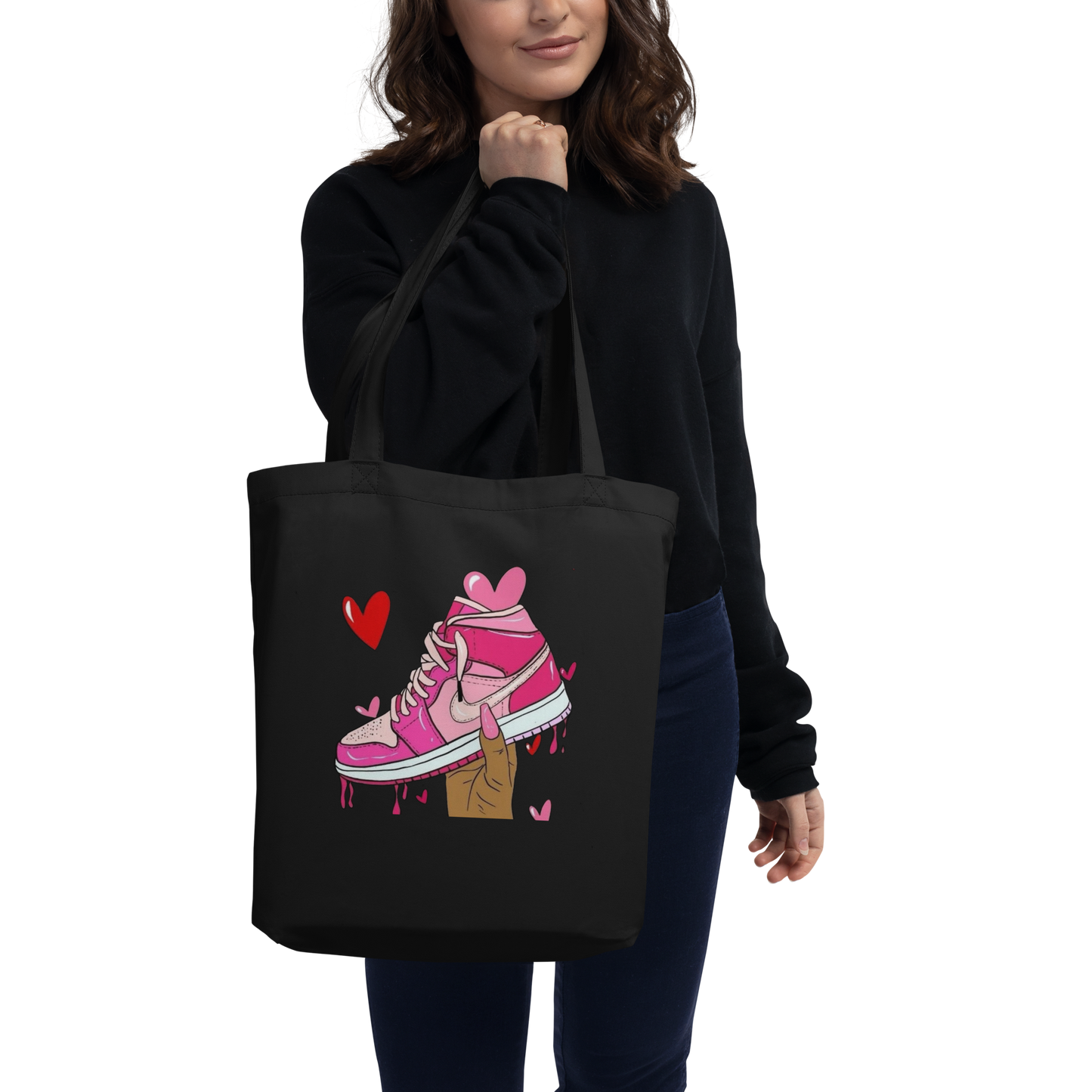 TOTE BAGS PERSONALIZADA "ZAPATILLA NIKE ROSA" | Escoge el color.