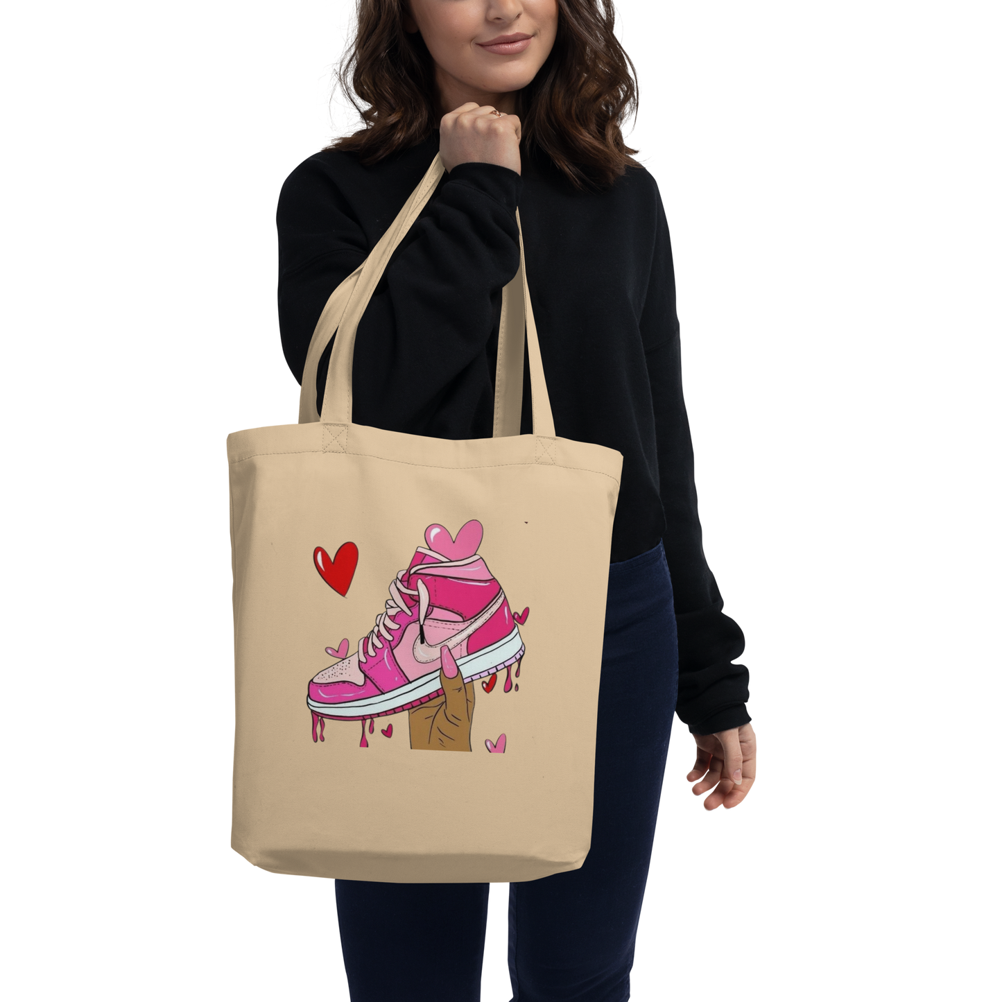 TOTE BAGS PERSONALIZADA "ZAPATILLA NIKE ROSA" | Escoge el color.