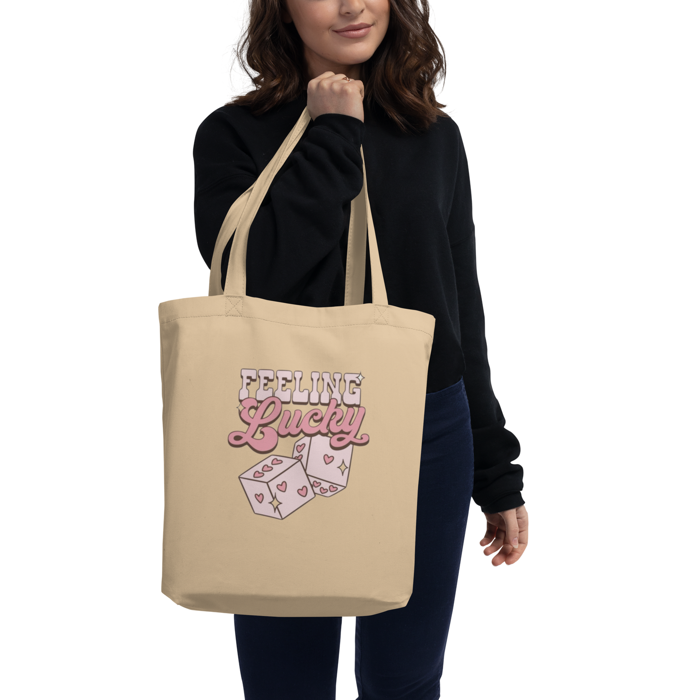 TOTE BAGS PERSONALIZADA "FELLING LUCKY" | Escoge el color.