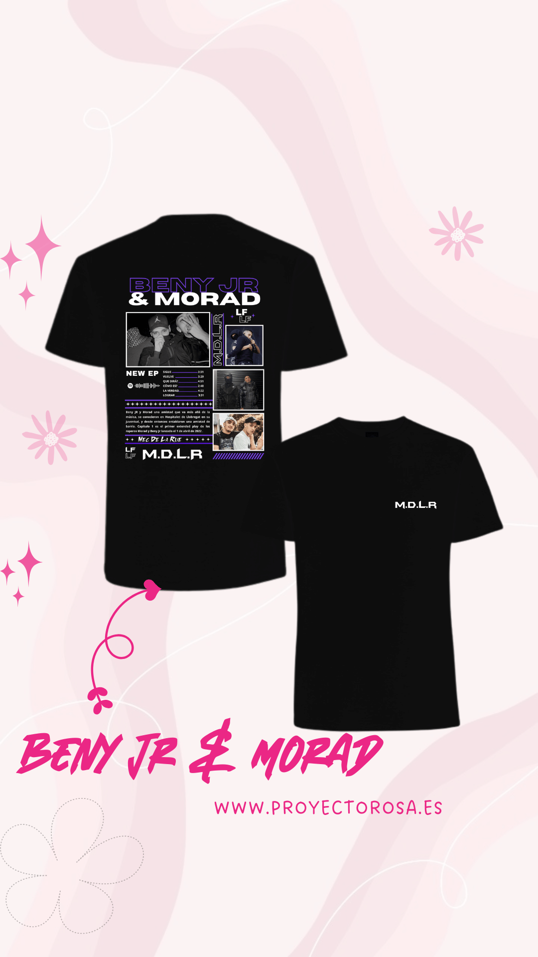 BENY JR & MORAD M.D.L.R (NUEVO DISEÑO) | escoge entre camiseta ó sudadera