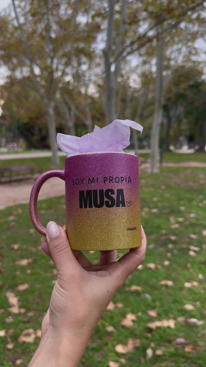 TAZA DEGRADADO CON PURPURINA✨💖| escoge tu frase de empoderamiento que te represente.