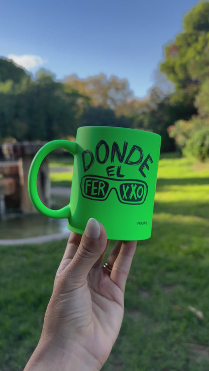 TAZA DE NEÓN DEL FERXXO MOR | escoge la frase del ferxxo💚