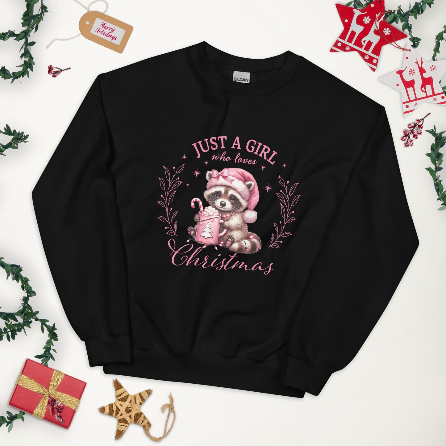 SUDADERA BÁSICA I JUST A GIRL WHO LOVES CRHISTMAS 💖 | escoge el color de tu sudadera