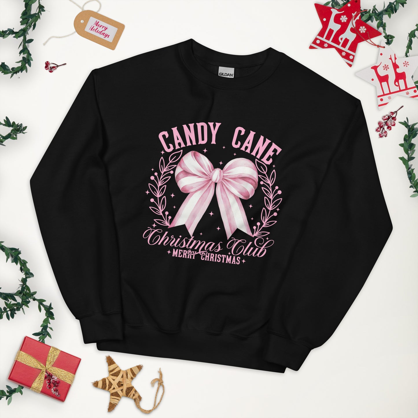 SUDADERA BÁSICA CANDY CANE CHRISTMAS 💖 | escoge el color de tu sudadera