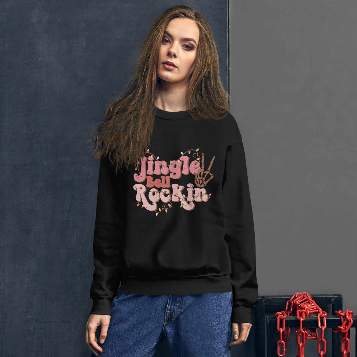 SUDADERA BÁSICA JINGLE BELL ROCK IN💖 | escoge el color de tu sudadera.