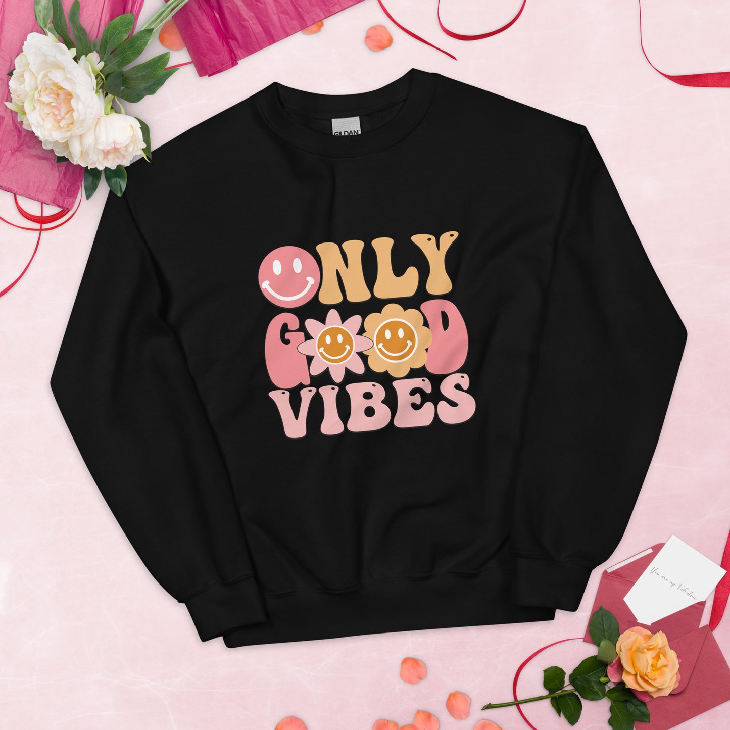 SUDADERA BÁSICA GOOD VIBES ONLY💖 | escoge el color de tu sudadera