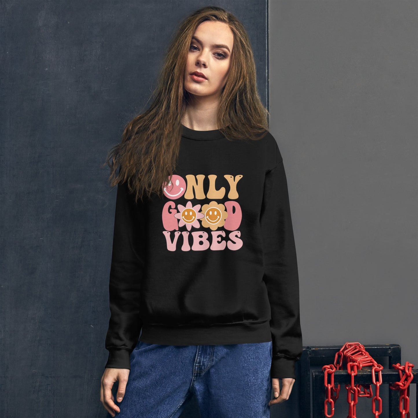 SUDADERA BÁSICA GOOD VIBES ONLY💖 | escoge el color de tu sudadera
