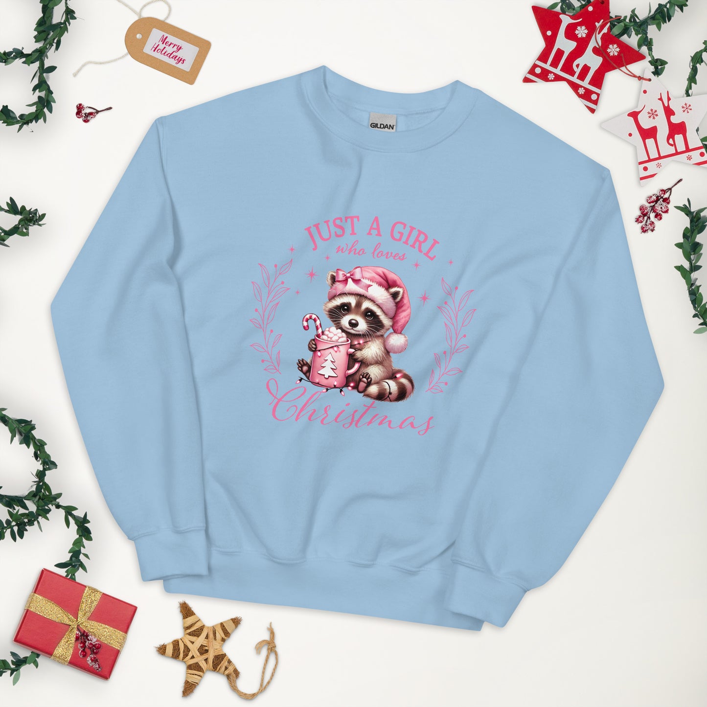 SUDADERA BÁSICA I JUST A GIRL WHO LOVES CRHISTMAS 💖 | escoge el color de tu sudadera