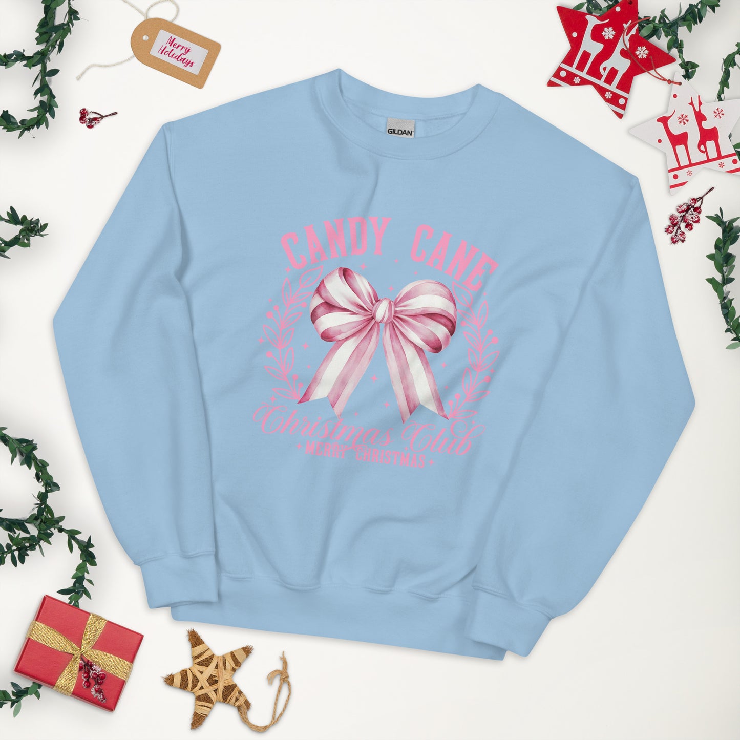 SUDADERA BÁSICA CANDY CANE CHRISTMAS 💖 | escoge el color de tu sudadera