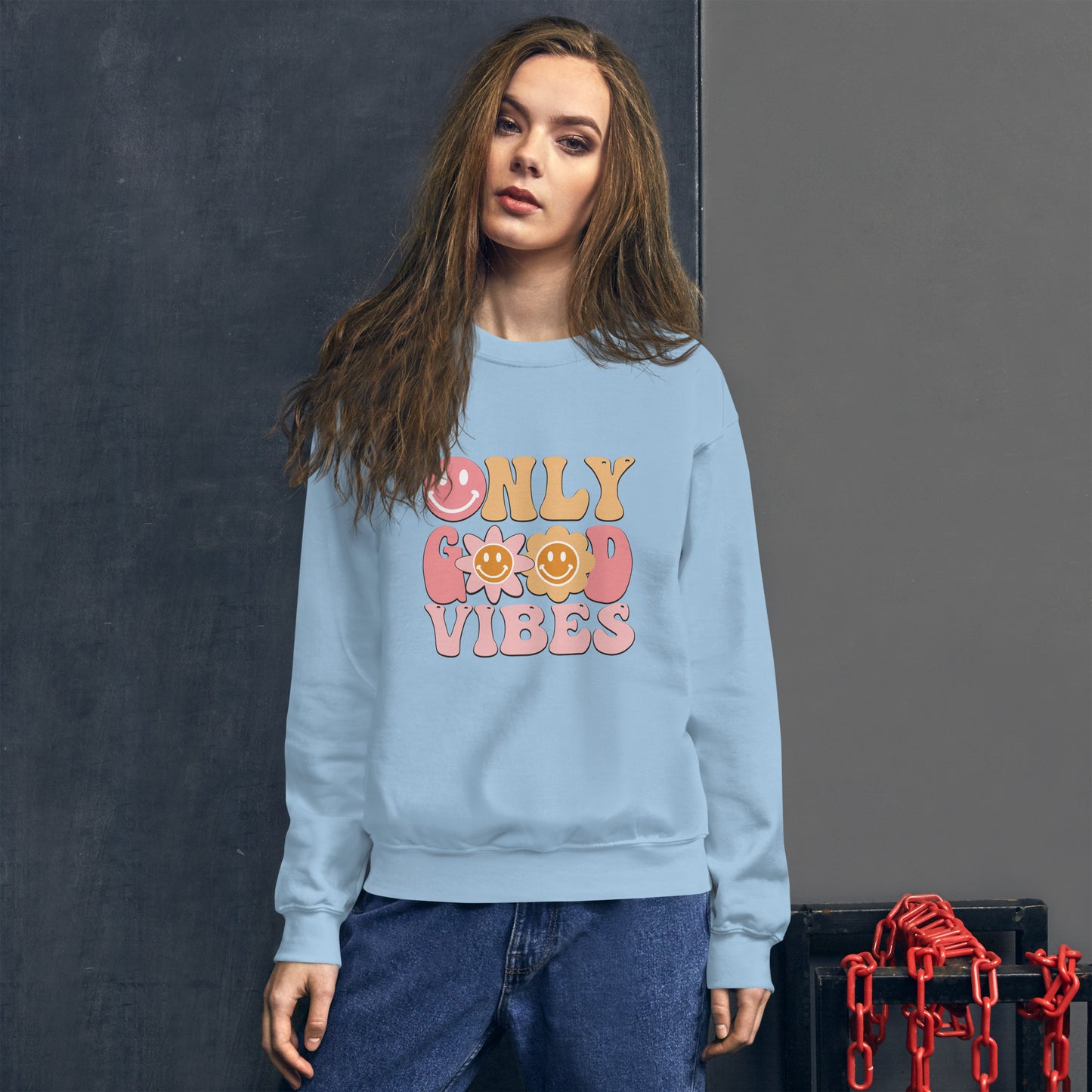 SUDADERA BÁSICA GOOD VIBES ONLY💖 | escoge el color de tu sudadera