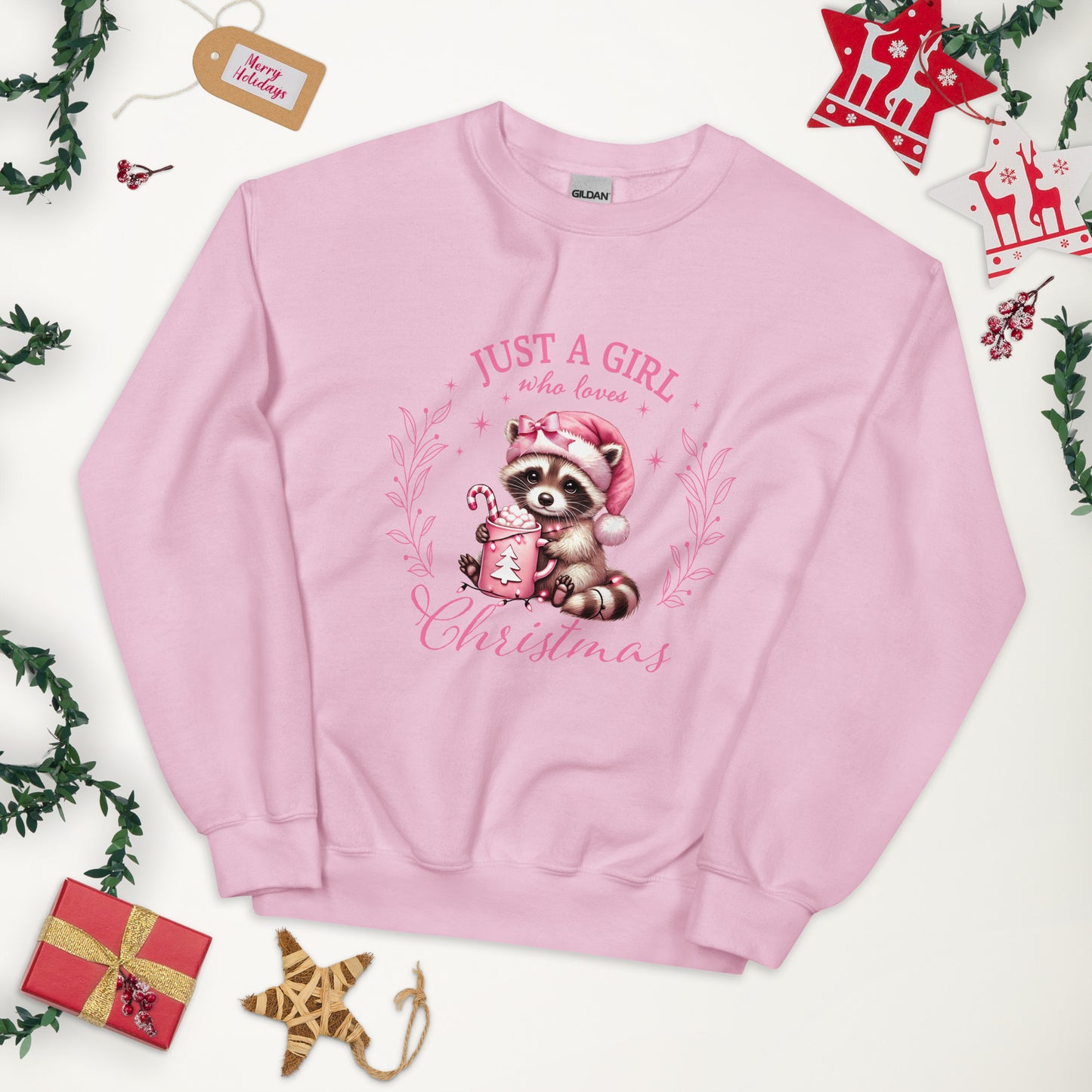 SUDADERA BÁSICA I JUST A GIRL WHO LOVES CRHISTMAS 💖 | escoge el color de tu sudadera