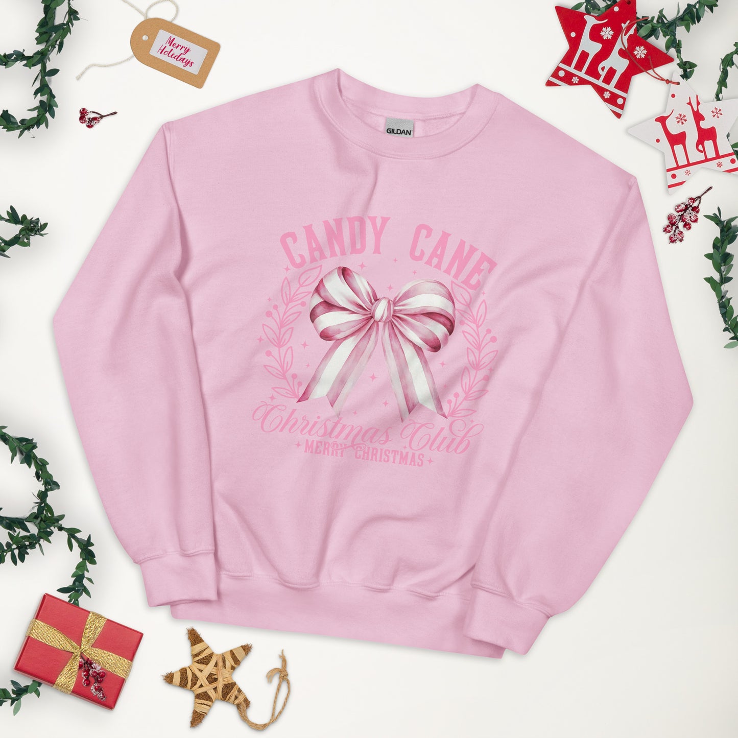 SUDADERA BÁSICA CANDY CANE CHRISTMAS 💖 | escoge el color de tu sudadera