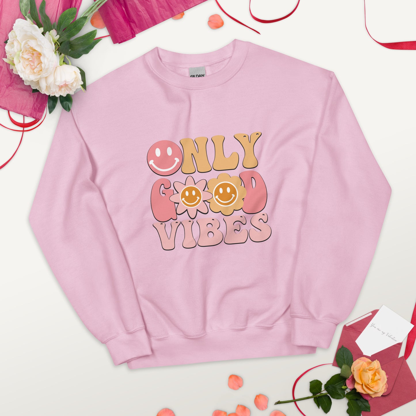 SUDADERA BÁSICA GOOD VIBES ONLY💖 | escoge el color de tu sudadera