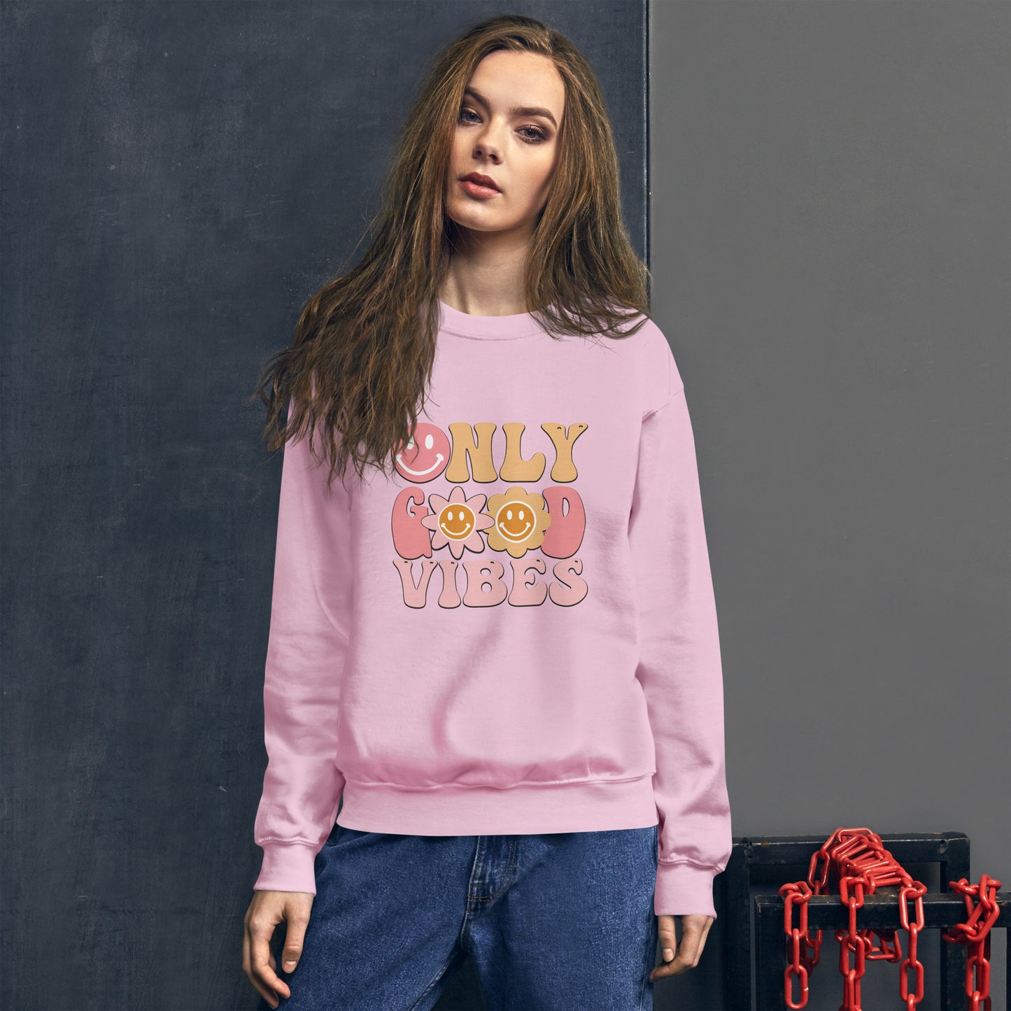 SUDADERA BÁSICA GOOD VIBES ONLY💖 | escoge el color de tu sudadera