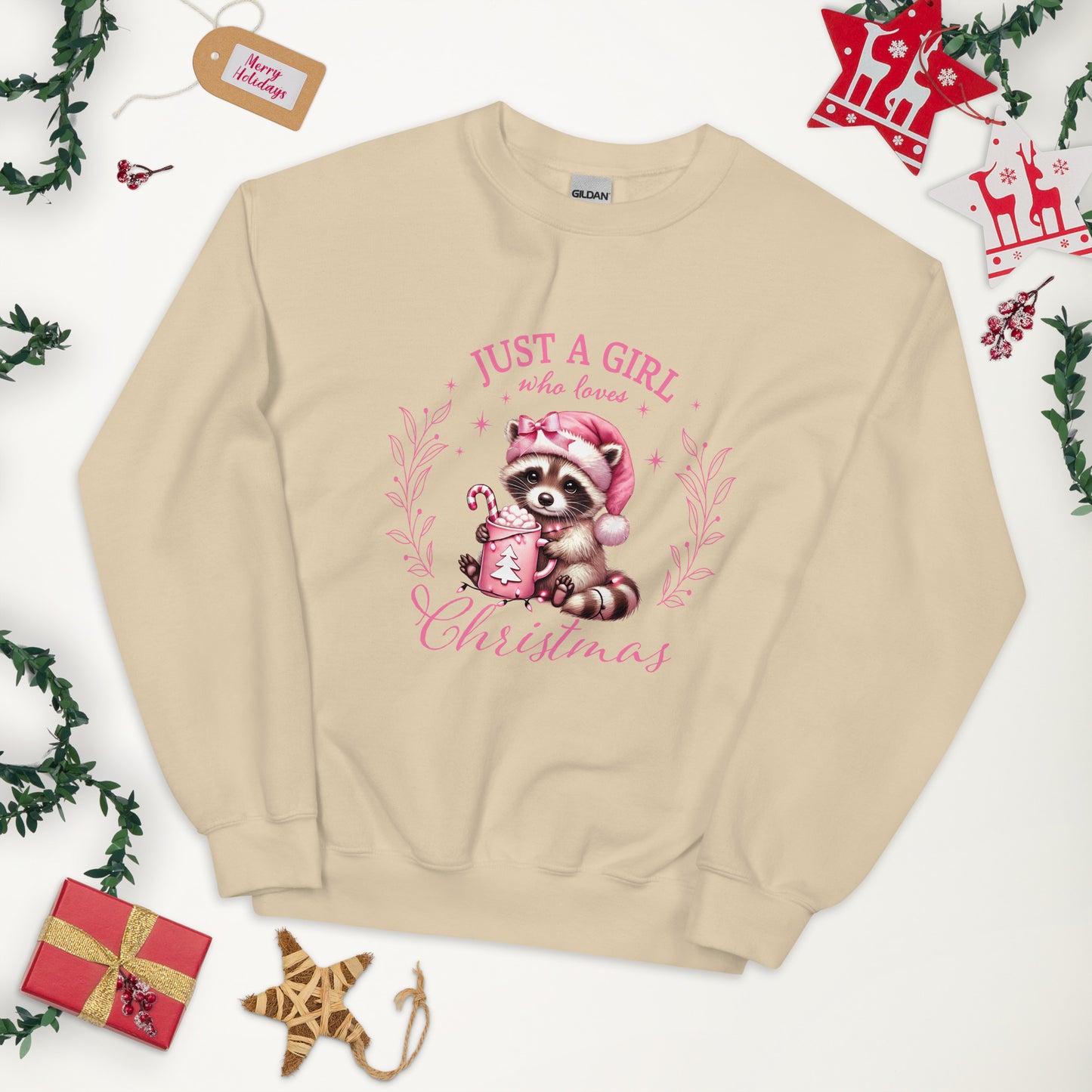 SUDADERA BÁSICA I JUST A GIRL WHO LOVES CRHISTMAS 💖 | escoge el color de tu sudadera