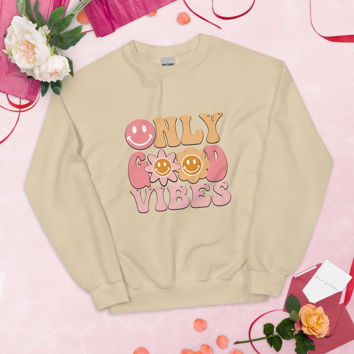 SUDADERA BÁSICA GOOD VIBES ONLY💖 | escoge el color de tu sudadera