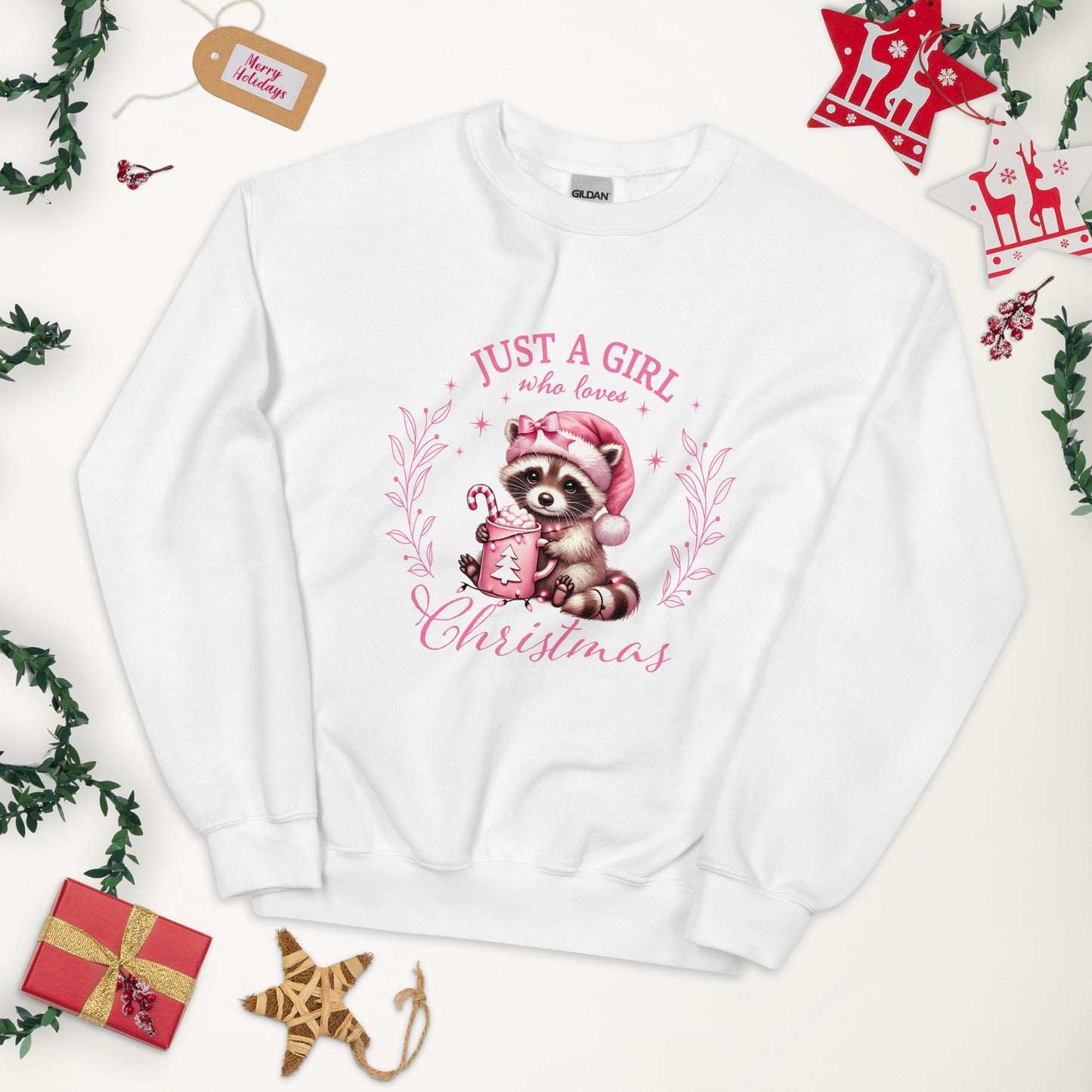 SUDADERA BÁSICA I JUST A GIRL WHO LOVES CRHISTMAS 💖 | escoge el color de tu sudadera