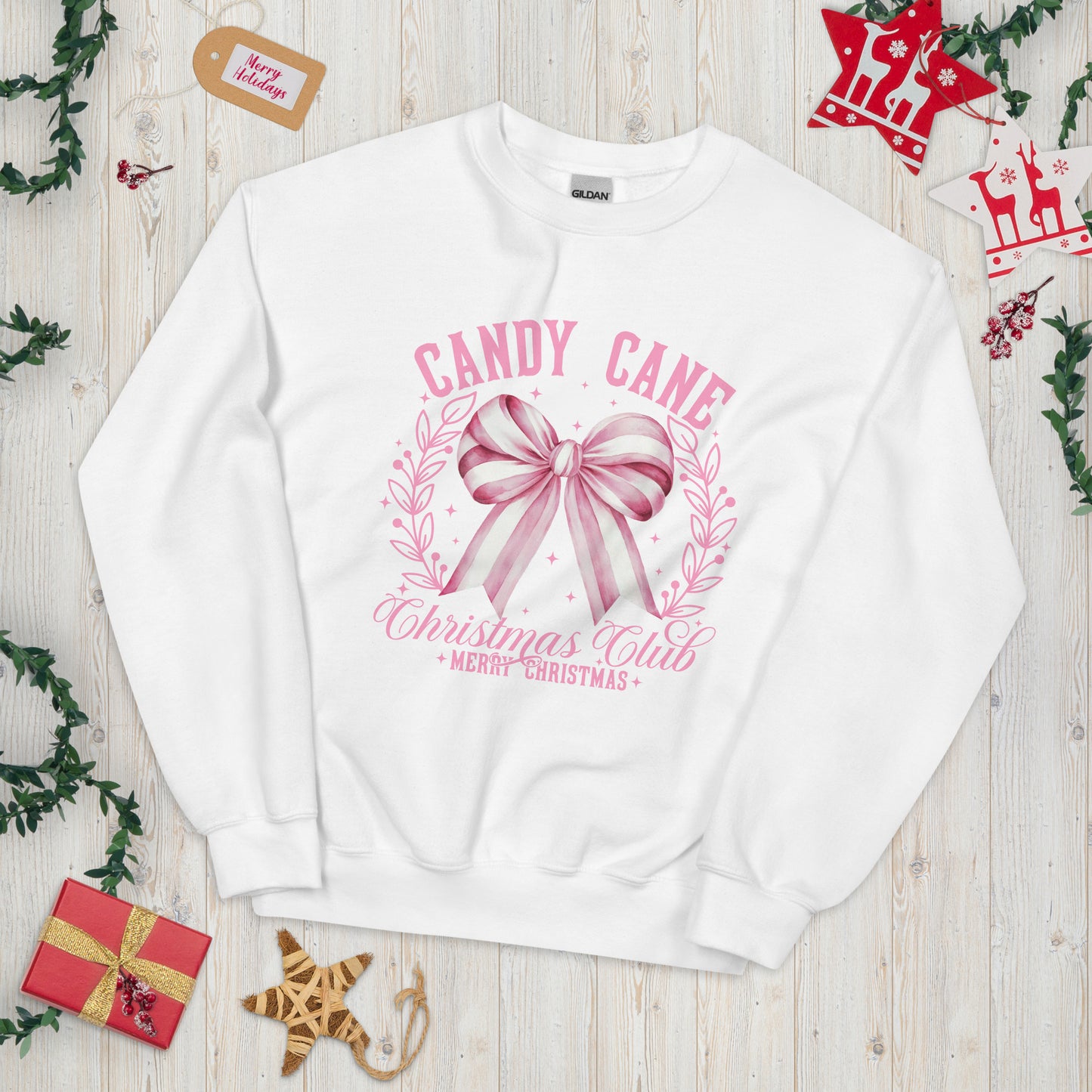 SUDADERA BÁSICA CANDY CANE CHRISTMAS 💖 | escoge el color de tu sudadera