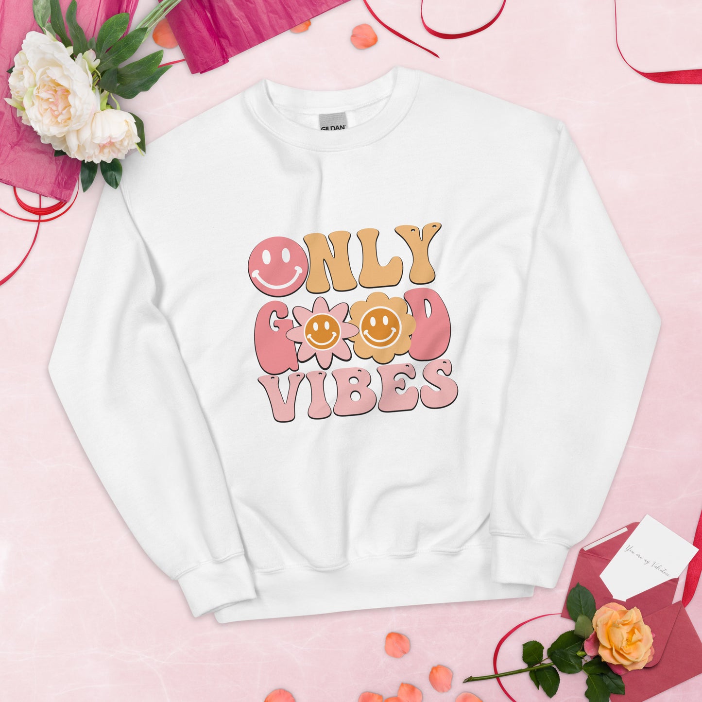 SUDADERA BÁSICA GOOD VIBES ONLY💖 | escoge el color de tu sudadera